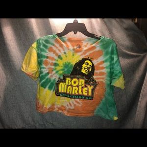 bob marley crop top tie dye
